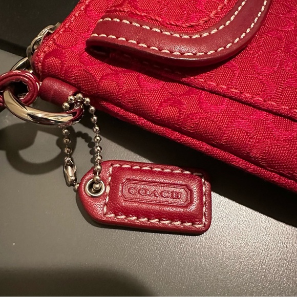 Coach Y2K SOHO Signature C Red Wristlet Clutch - Picture 9 of 9